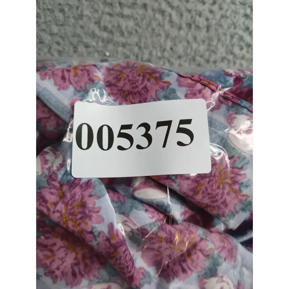 Izzy & Liv Bridgerton Poly Satin Scarf 35x70 NWT Floral Blue Pink Hair Neck